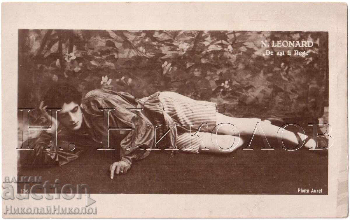 OLD MOVIE CARD FILM ARTIST ACTOR N. LEONARD D680