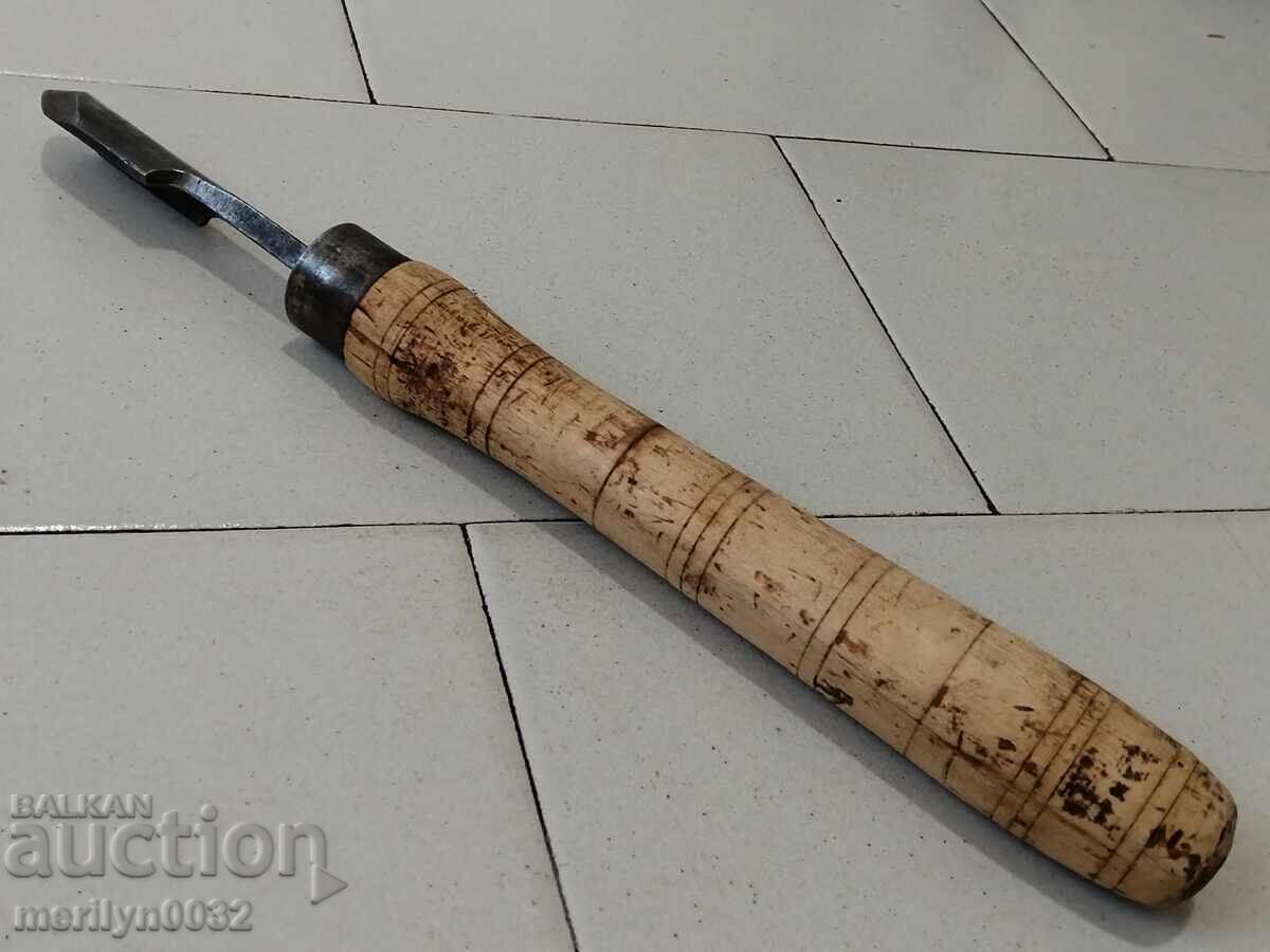 Δημοπρασία Παλιό μαρκαρισμένο σκαρπέλο για ξυλογλυπτική, ξυλουργικό εργαλείο