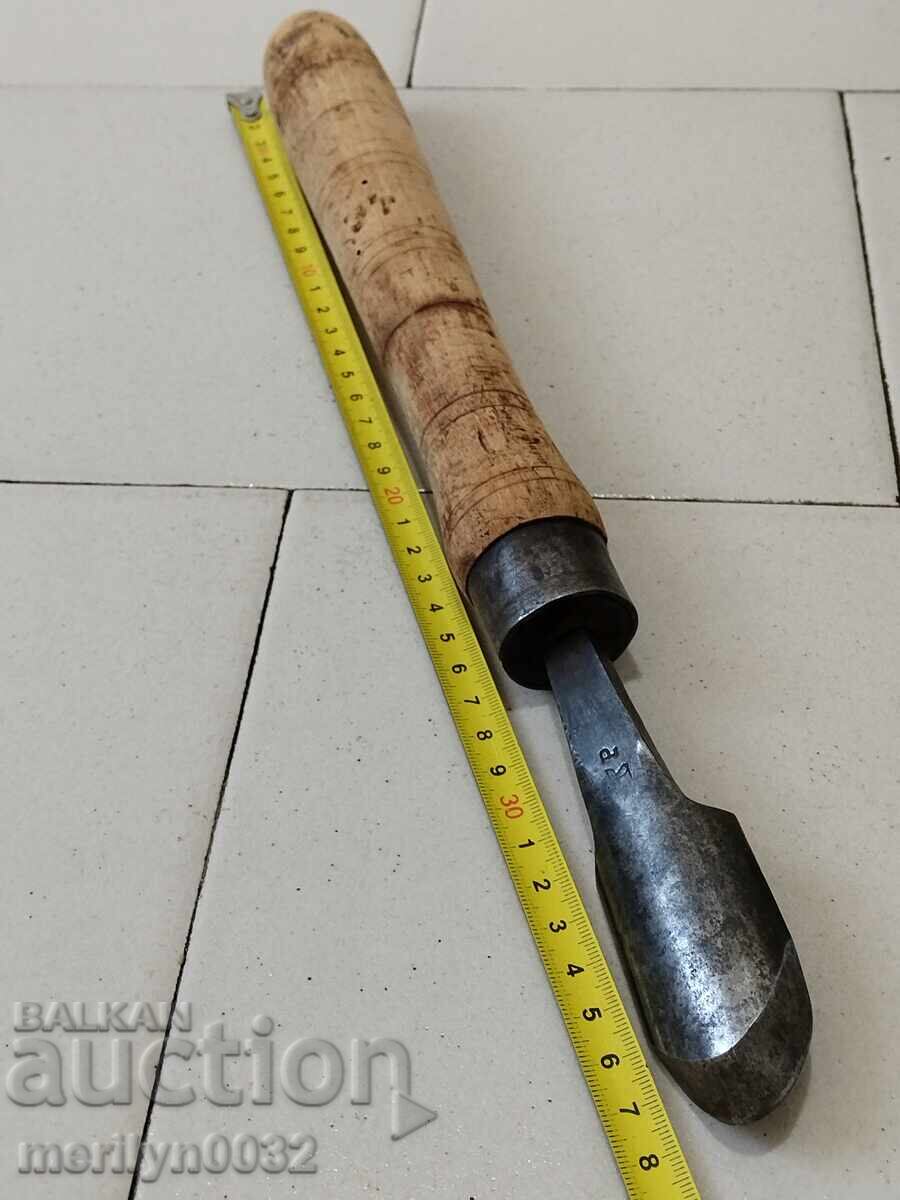 Παράδοση Παλιό μαρκαρισμένο σκαρπέλο για ξυλογλυπτική, ξυλουργικό εργαλείο