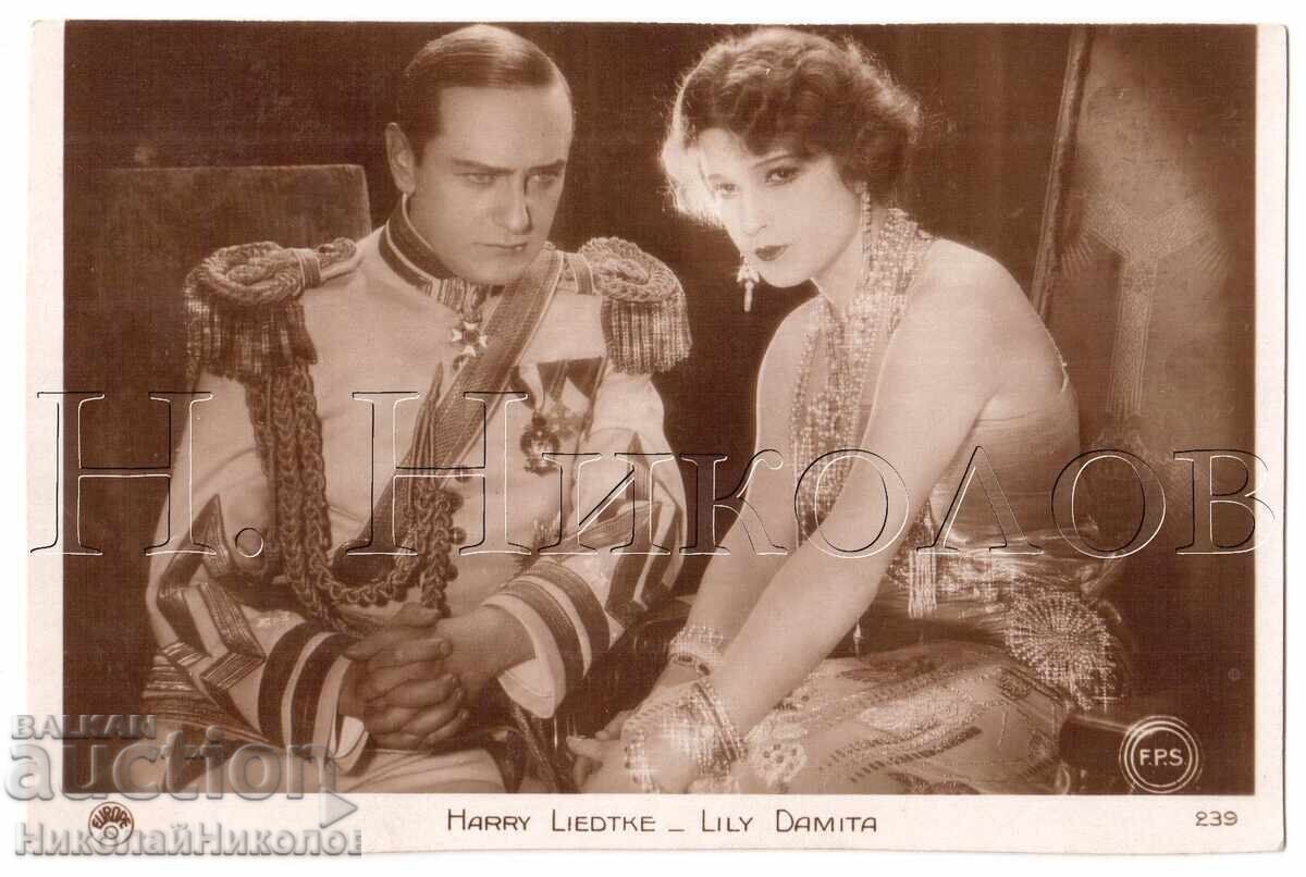 VECHE CĂRȚICĂ FILM ARTIST HARRY LIEDTKE LILLY DAMITA D684
