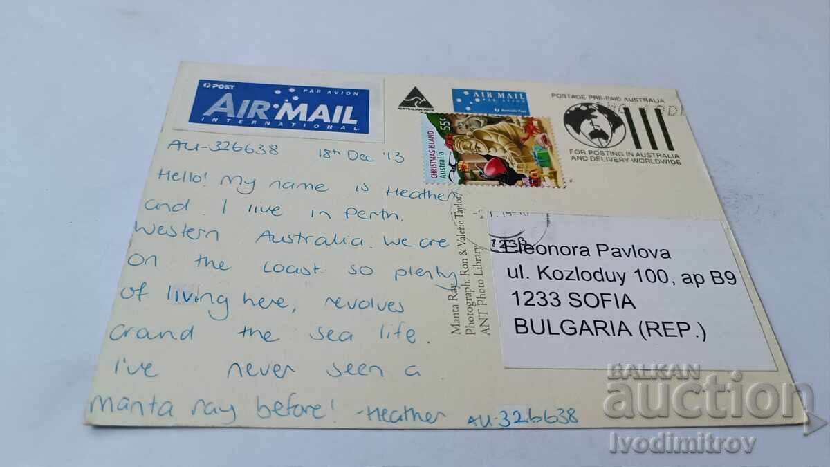 Postcard Manta Ray with price 0.75 BGN | € 0.38 Postcard Manta Ray with price 0.75 BGN | € 0.38