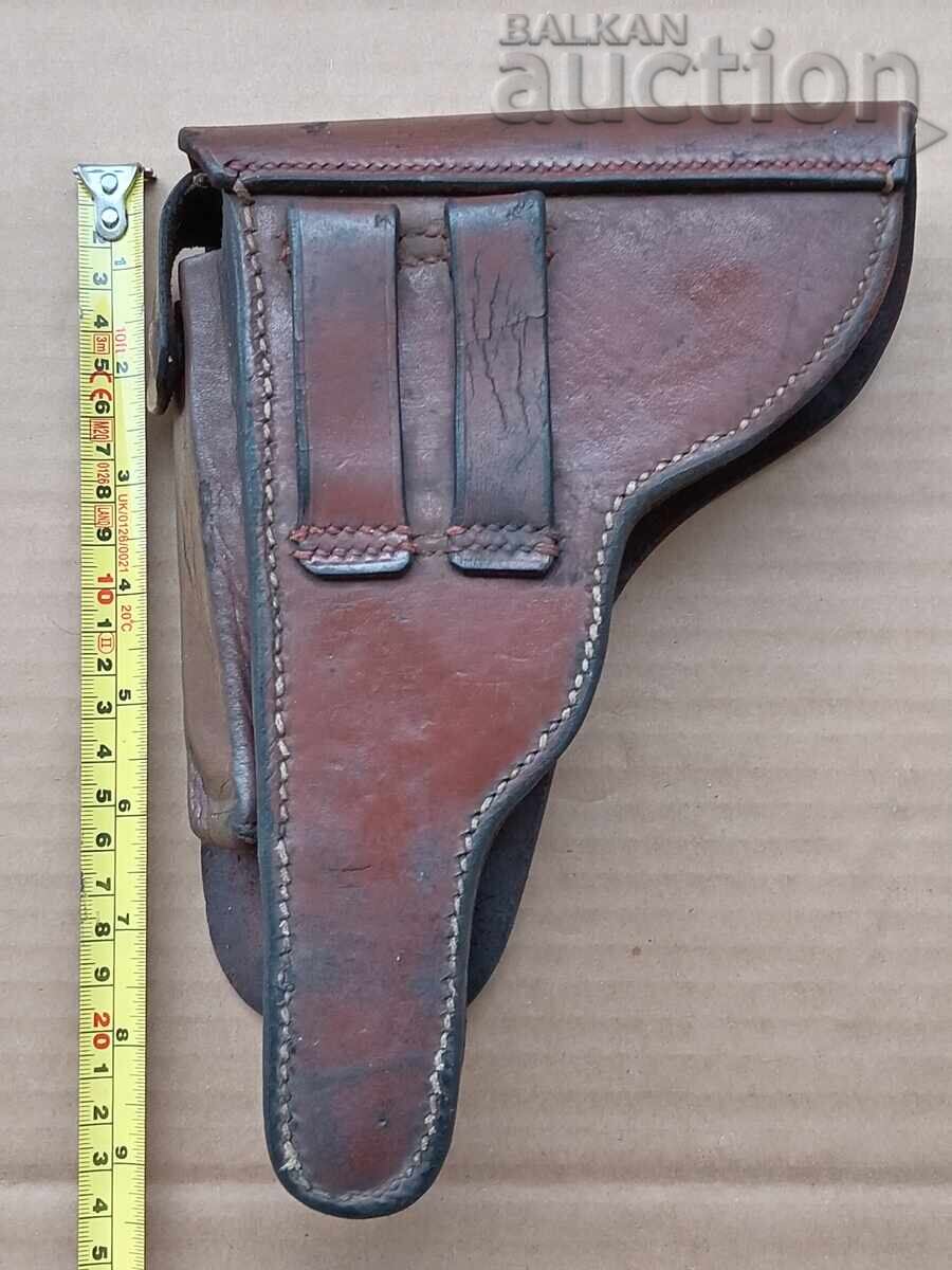 Toc din piele naturală pentru pistol Luger P-08 WW2 WWII cu preț 131.00 BGN | € 66.98 Toc din piele naturală pentru pistol Luger P-08 WW2 WWII cu preț 131.00 BGN | € 66.98