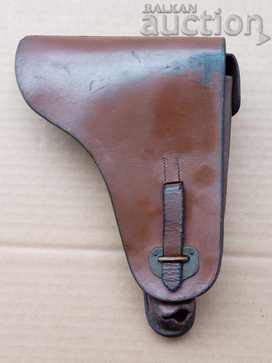 Toc din piele naturală pentru pistol Luger P-08 WW2 WWII Toc din piele naturală pentru pistol Luger P-08 WW2 WWII