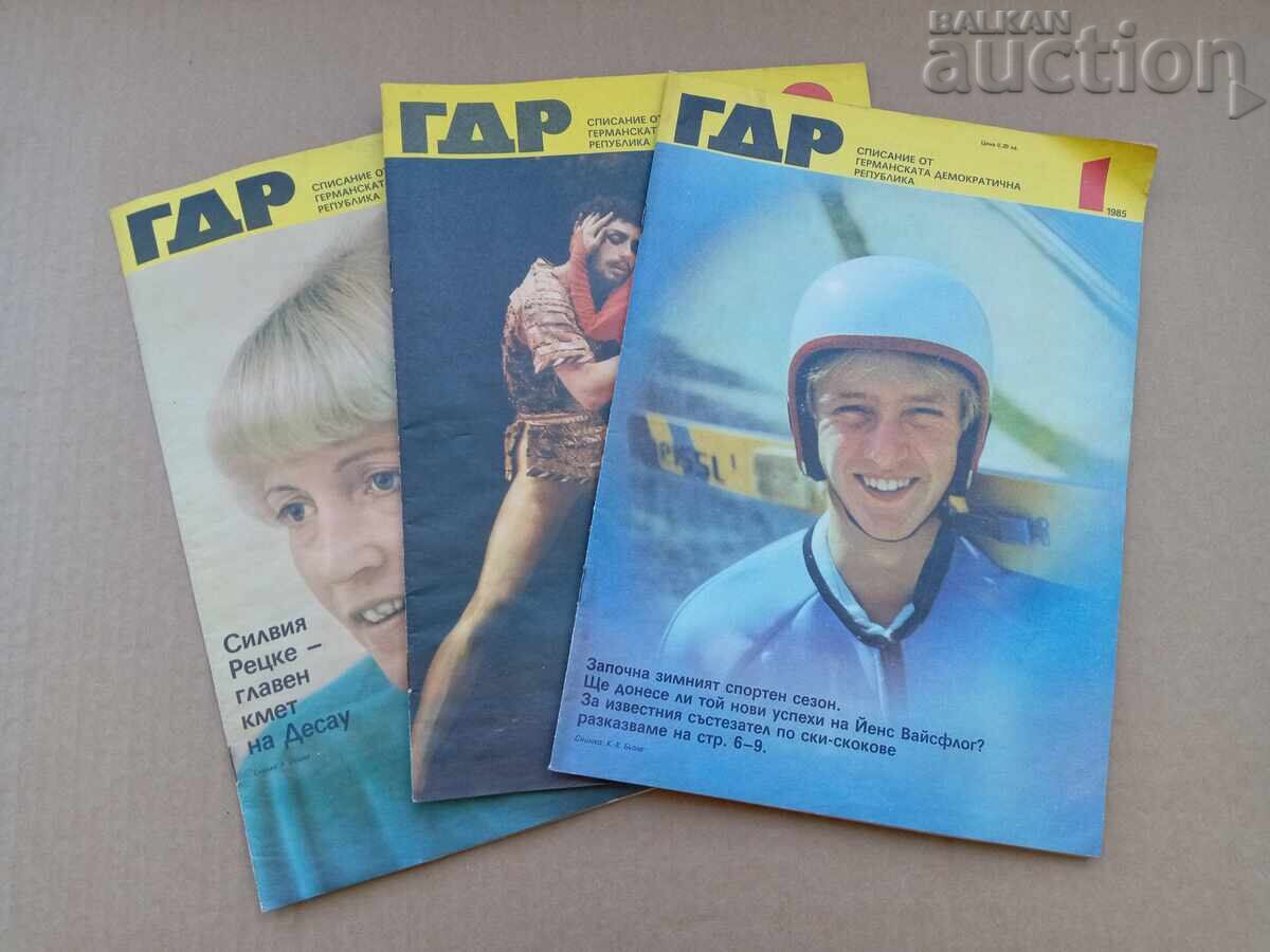 GDR 1985 GDR magazines 3 pieces RRRR