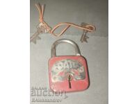 Old padlock with two keys