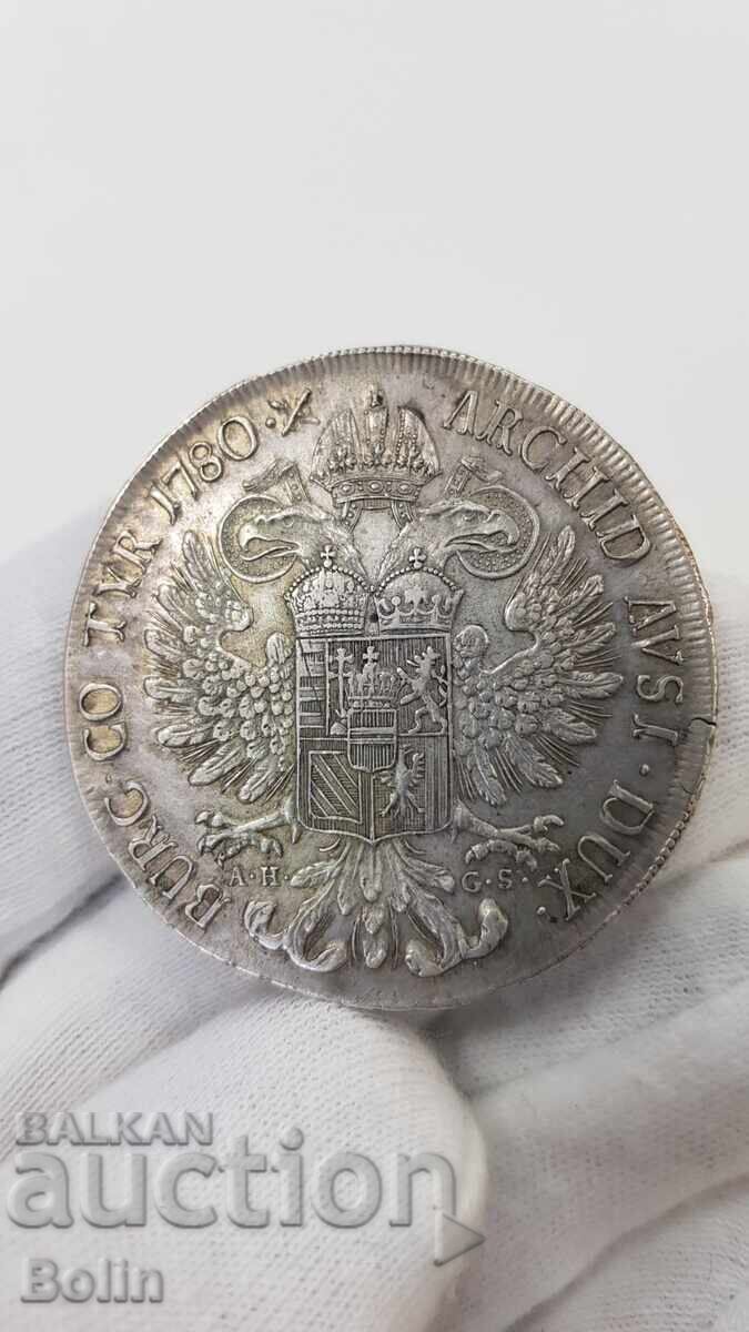 Monedă rară de argint Taler 1780 Maria Tereza A.H.G.S cu preț 830.00 BGN | € 424.37