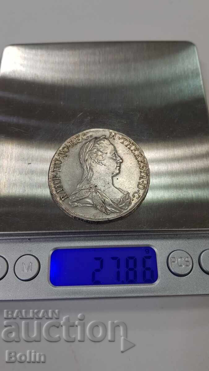 Рядка сребърна монета Талер 1780 Мария Тереза A.H.G.S. - 7