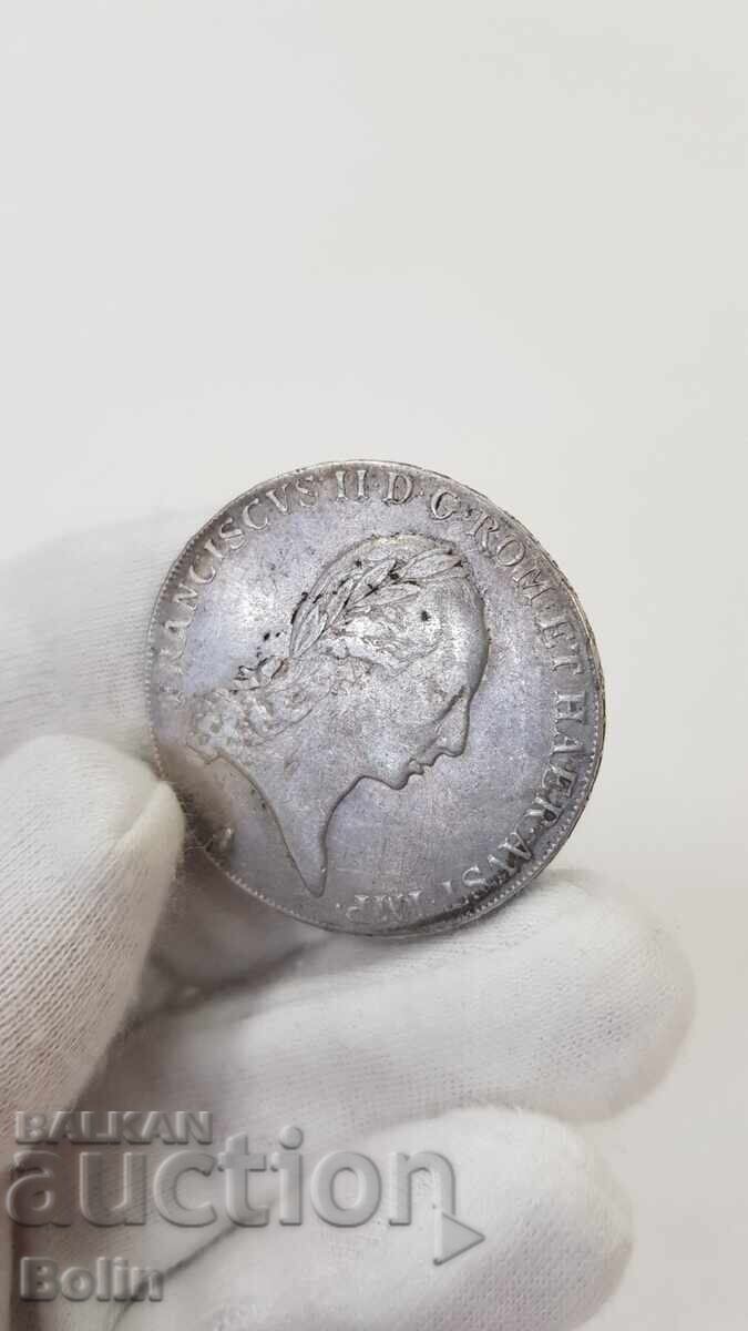 Σπάνιο ασημένιο νόμισμα Τάλερο Αυστρίας 1806 Φραγκίσκος Β' - 5