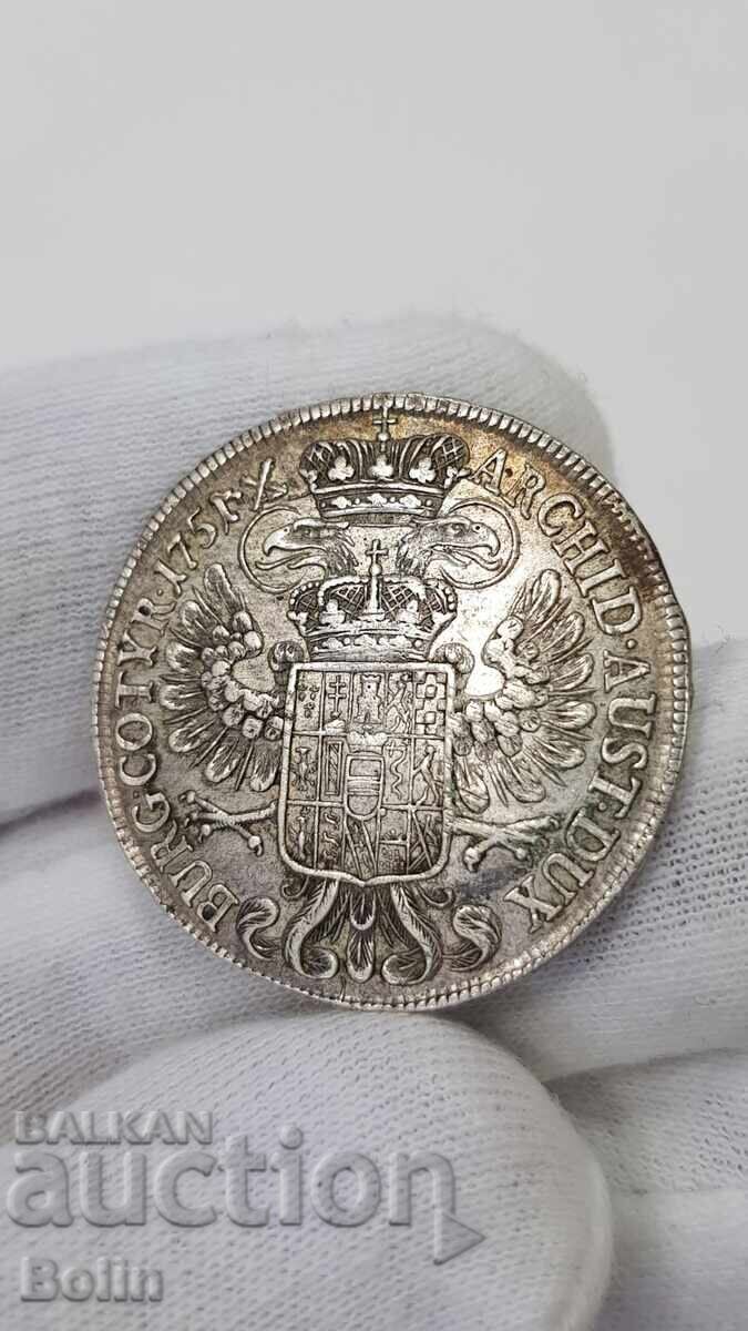 Monedă rară de argint 1/2 Taler Maria Tereza 1751 cu preț € 320.00 | 625.87 BGN