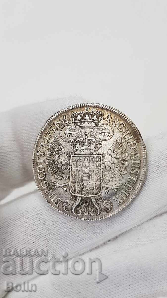 Monedă rară de argint 1/2 Taler Maria Tereza 1751 - 6