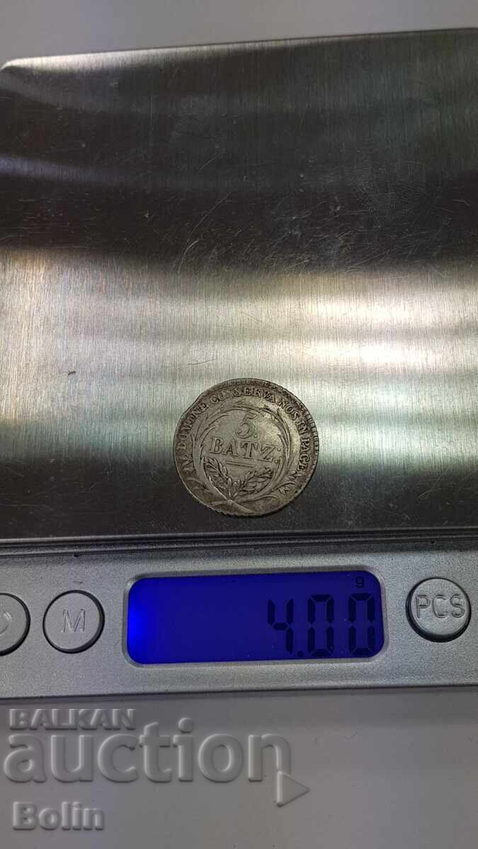 Ryadka ασημένια νομίσματα 5 BATZ 1815 Λουκέρνη Καντόνι Ελβετία - 6 Ryadka ασημένια νομίσματα 5 BATZ 1815 Λουκέρνη Καντόνι Ελβετία - 6