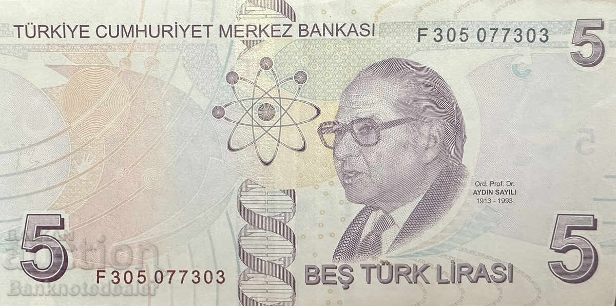 Turcia 5 Lire 1970 (2009) Pick 222 Ref 7303 Turcia 5 Lire 1970 (2009) Pick 222 Ref 7303