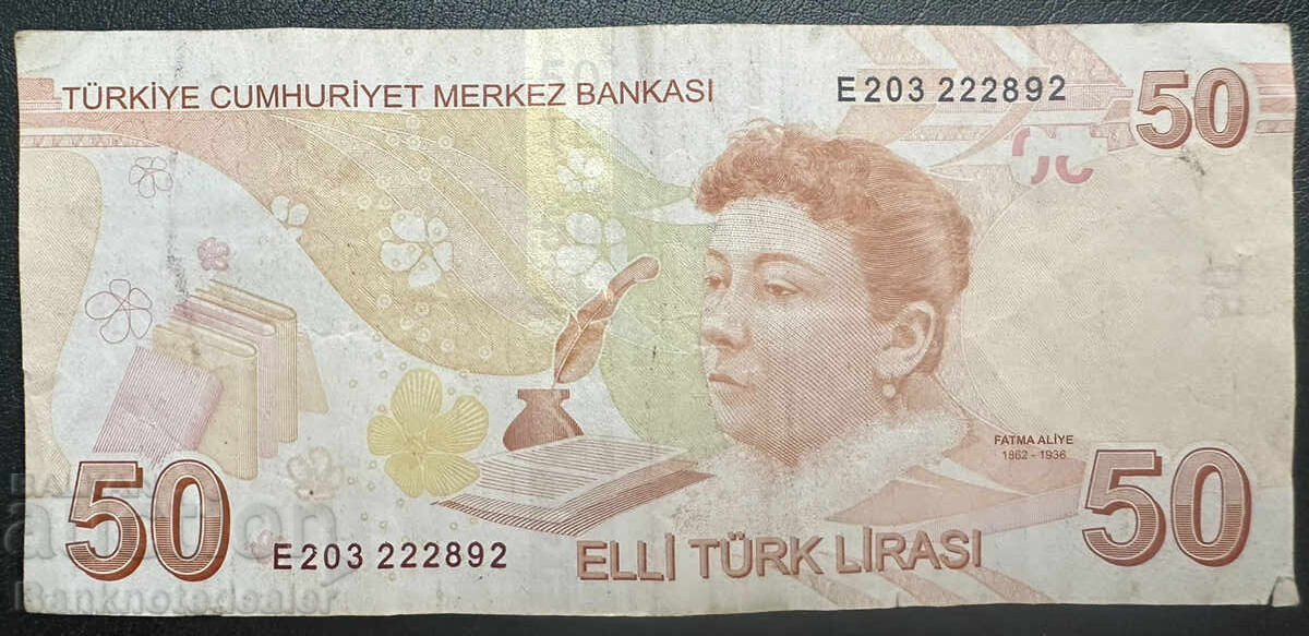 Turcia 50 Lire 2009 2020 Pick 225d Ref 2892 cu preț 9.00 BGN | € 4.60