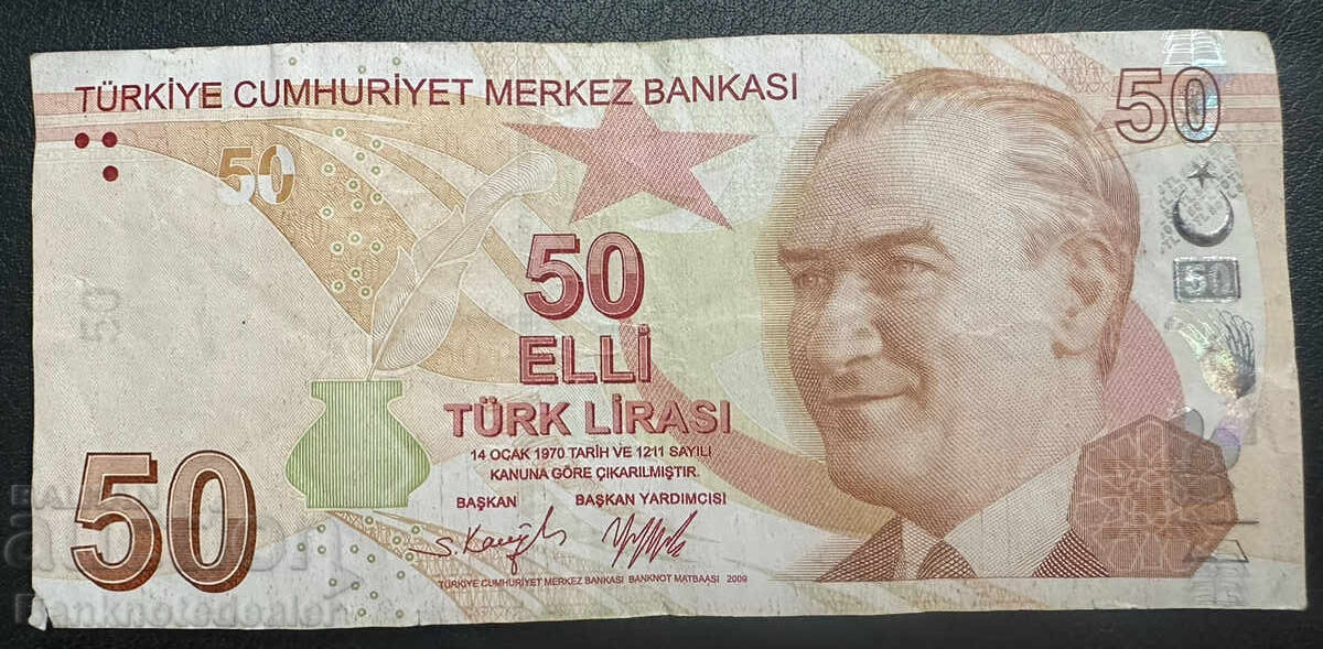 Turcia 50 Lire 2009 2020 Pick 225d Ref 2892