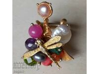 Μοναδικό ασημένιο δαχτυλίδι με επιχρύσωση