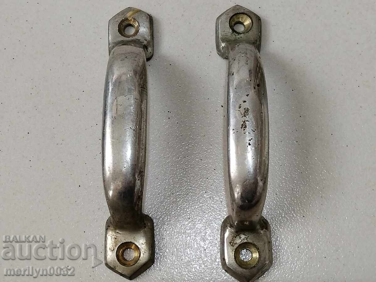 Bronze hardware, a pair of old safe handles