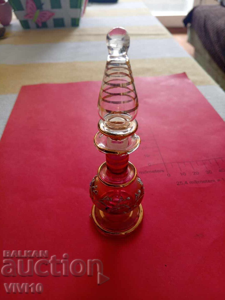 Sticluță veche de parfum, Aurire, email