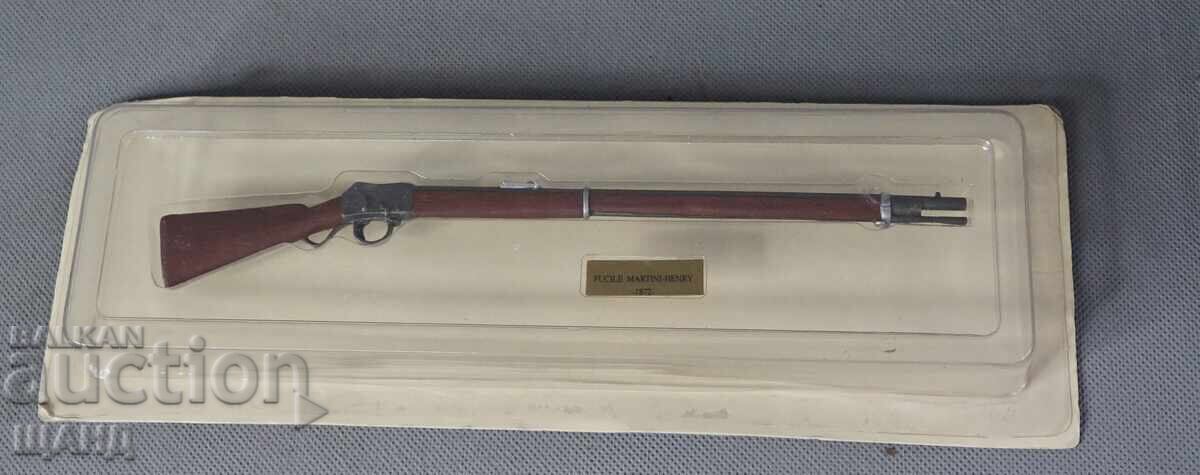 Умален метален Модел на пушка HENRI MARTINI с кутия 1872