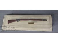 Miniature Metal Model of a HENRI MARTINI Rifle with Box 1872