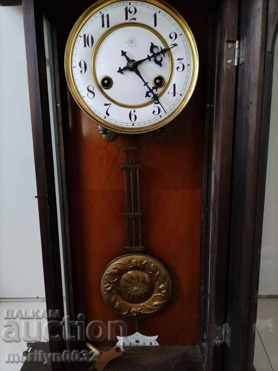 Late 19th Century German Junghans Wall Clock WORKS - 5 Late 19th Century German Junghans Wall Clock WORKS - 5