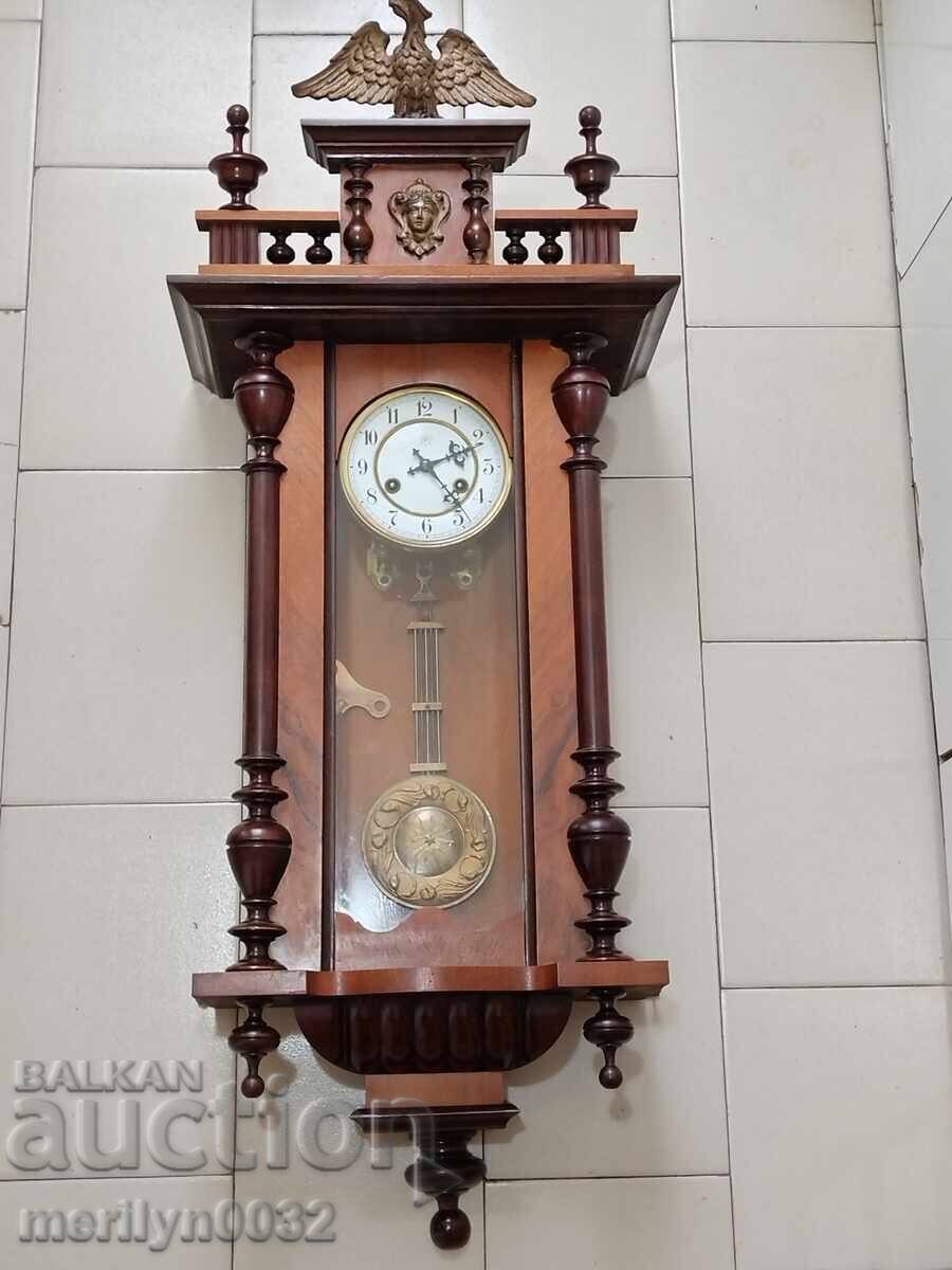 Late 19th Century German Junghans Wall Clock WORKS - 7 Late 19th Century German Junghans Wall Clock WORKS - 7