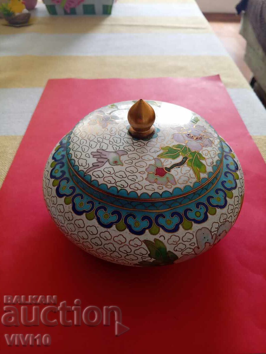 Antique Clazone Jewelry Box 17cm