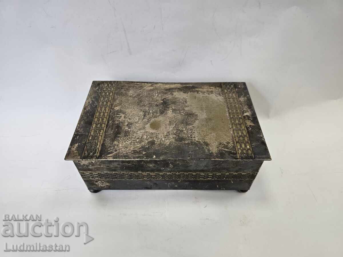 Παλιό ασημένιο κουτί με διαστάσεις 23/14,5 εκ - 5 Παλιό ασημένιο κουτί με διαστάσεις 23/14,5 εκ - 5