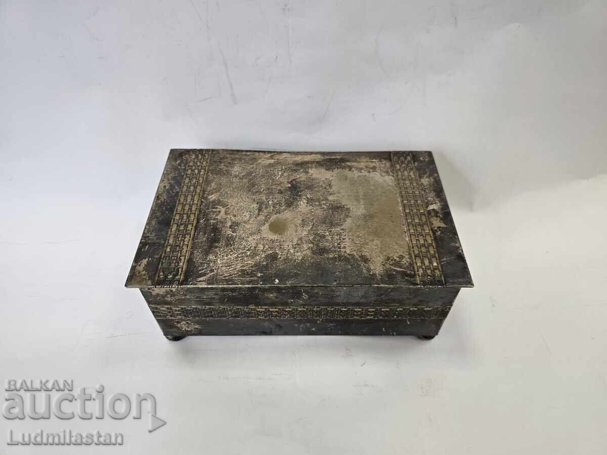 Παλιό ασημένιο κουτί με διαστάσεις 23/14,5 εκ - 6 Παλιό ασημένιο κουτί με διαστάσεις 23/14,5 εκ - 6