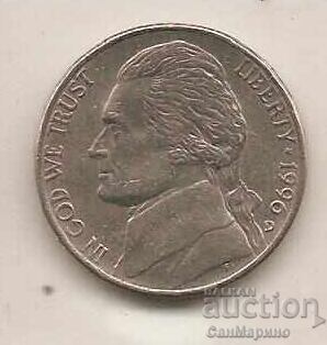 5 cenți SUA 1996 D* cu preț 0.50 BGN | € 0.26 5 cenți SUA 1996 D* cu preț 0.50 BGN | € 0.26