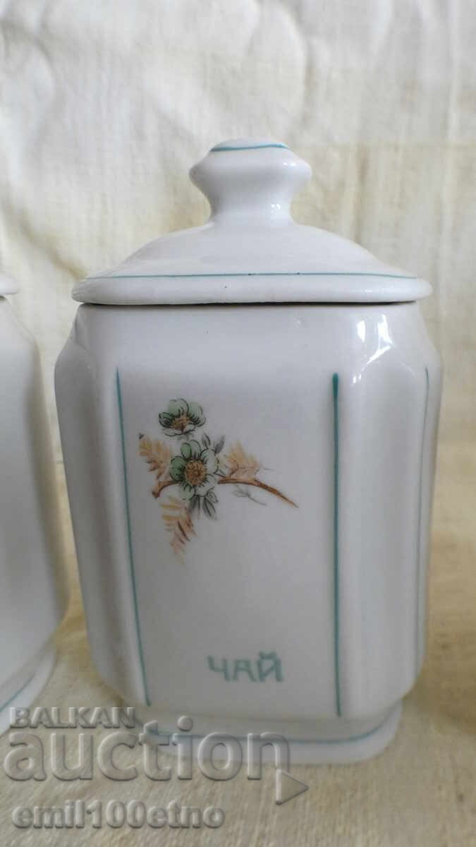 Delivery of Spice boxes Cloves Tea Cinnamon old porcelain