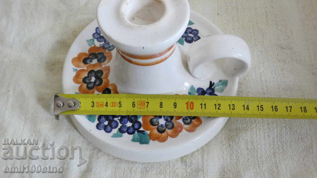 Свещник Ръчно рисуван порцелан Полша - 7