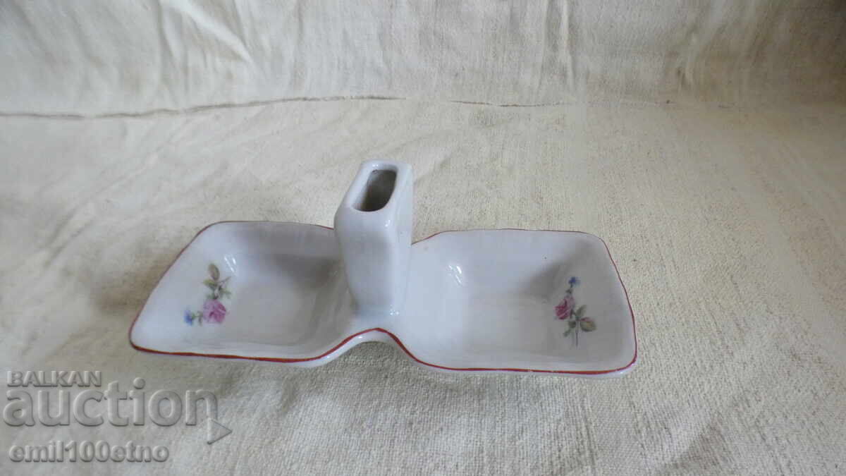 Salt shaker old Bulgarian porcelain Kitka Novi pazar - 7