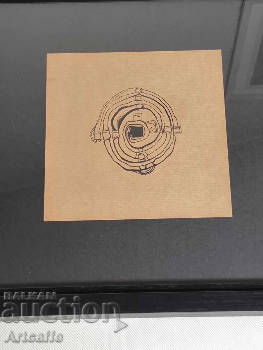 Hundertwasser-ранна литография,1959 г.,номерирана с цена 600.00 лв. | € 306.78