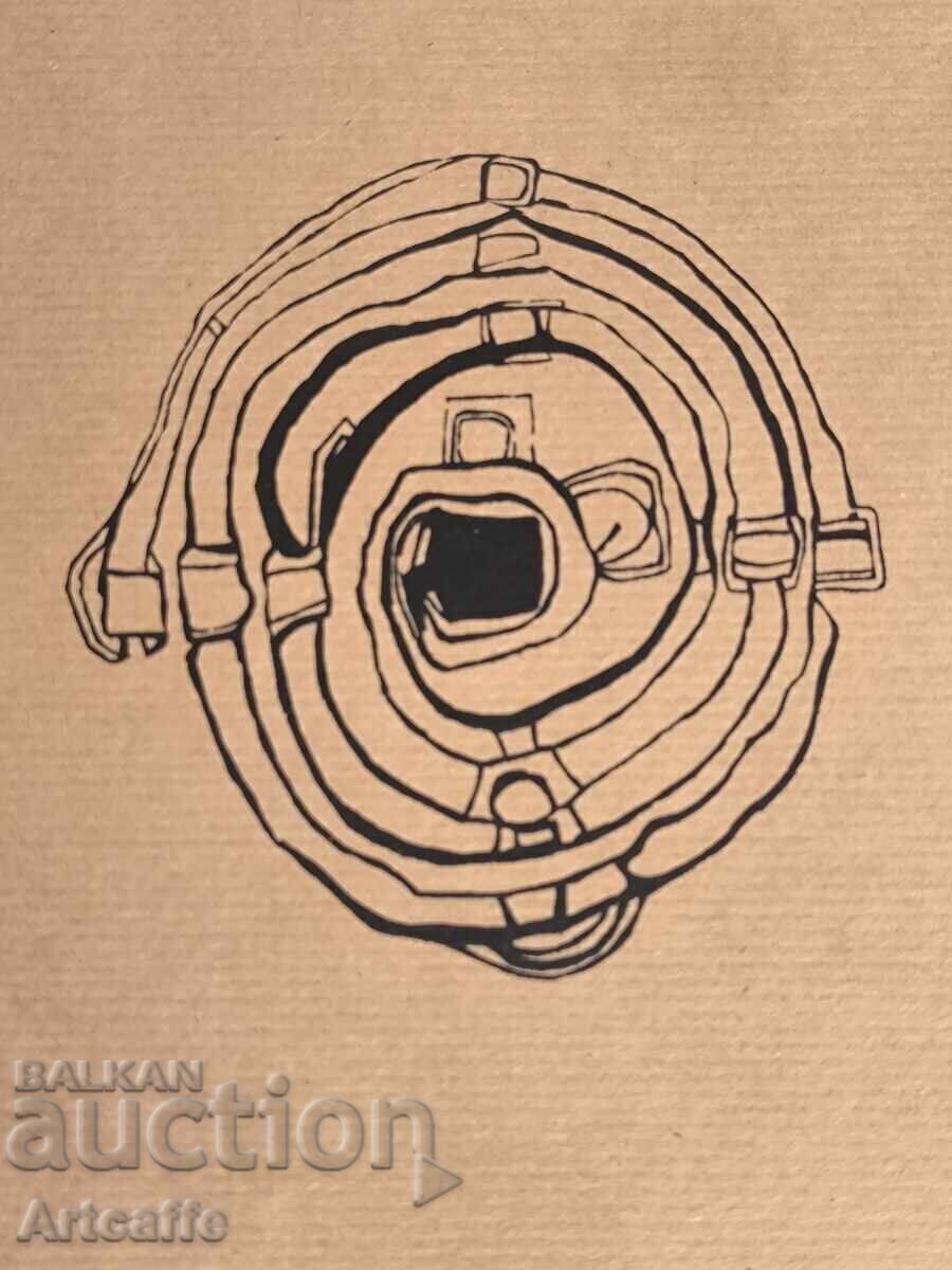 Доставка на Hundertwasser-ранна литография,1959 г.,номерирана