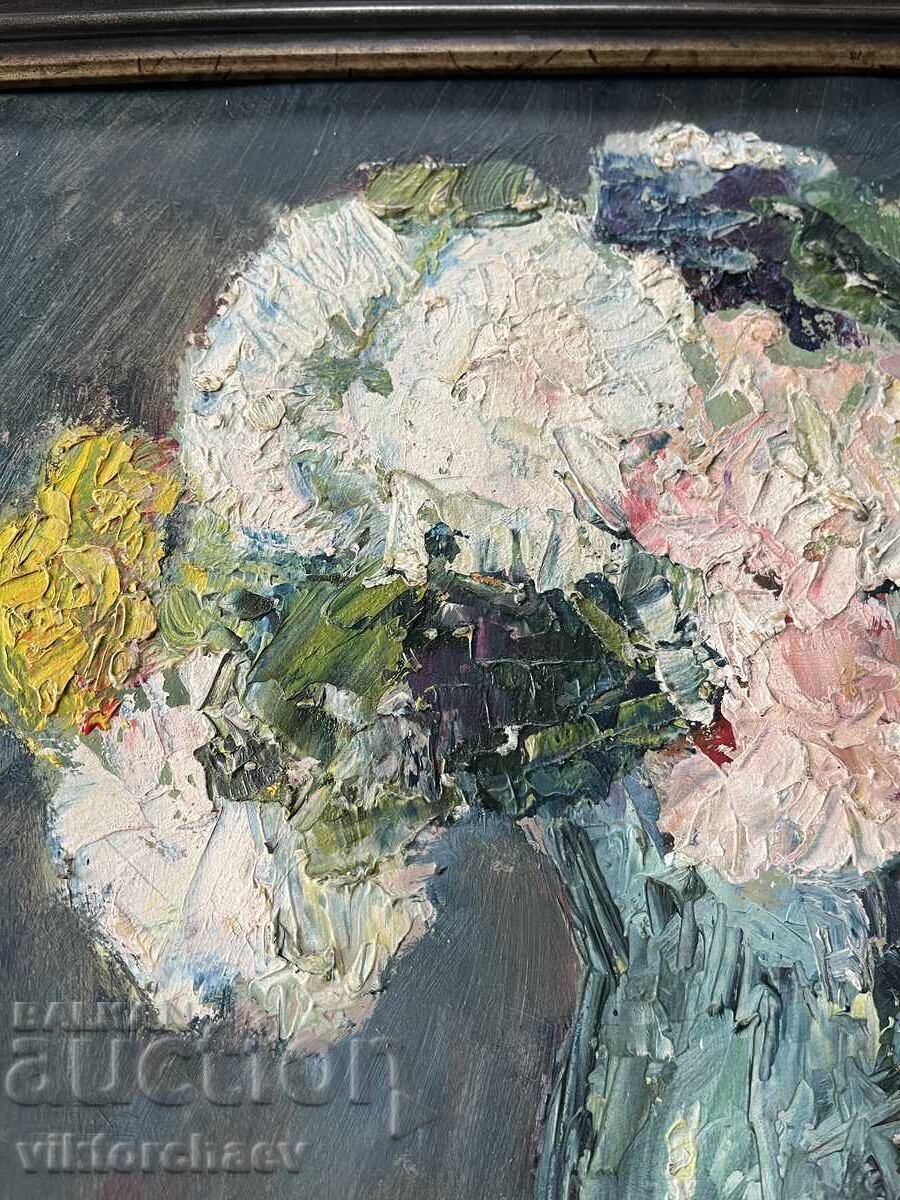 Auction  Dimitar Baltev Masterful Painting - "Still Life"