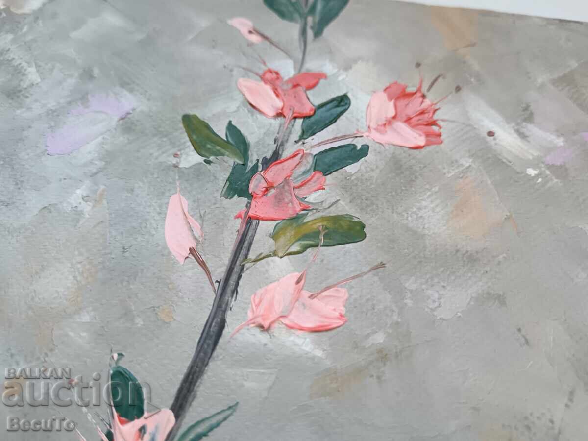 Ζωγραφισμένος πίνακας, ελαιογραφία, ανάγλυφο, σπουργίτια, ΚΑΙΝΟΥΡΙΟ με τιμή 70.00 BGN | € 35.79