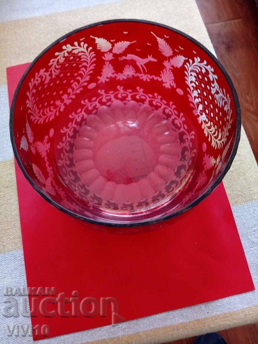 Аукцион Кристална купа Бохемия 17 см