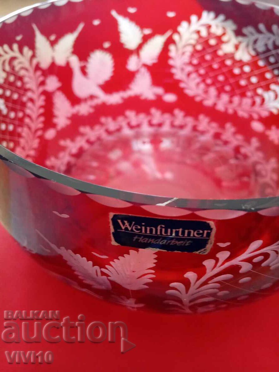 Кристална купа Бохемия 17 см - 5