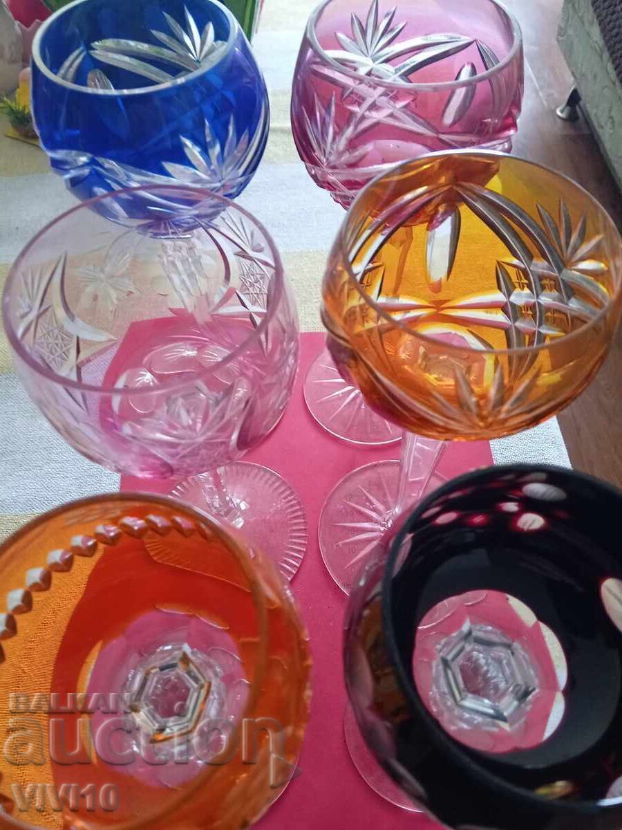 Κρυστάλλινα ποτήρια Βοημίας 6 τμχ με τιμή 160.00 BGN | € 81.81