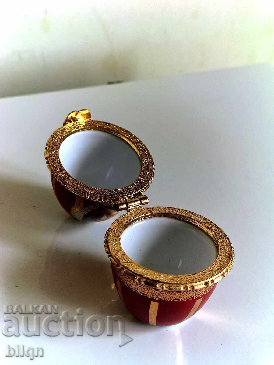 Υπέροχο Πορσελάνινο Κουτί Κοσμημάτων-Αυγό - 6 Υπέροχο Πορσελάνινο Κουτί Κοσμημάτων-Αυγό - 6