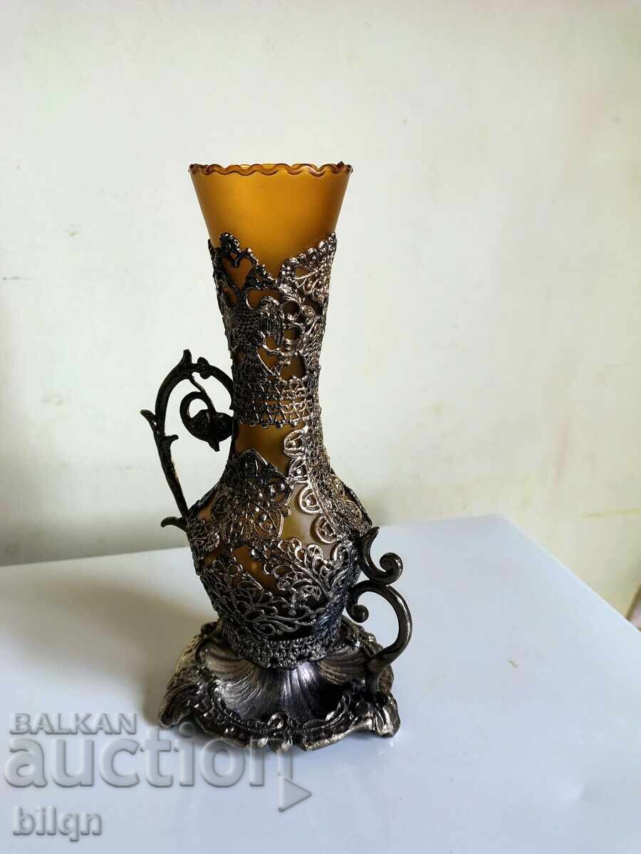 Incredibly Beautiful Vessel With Silver-Plated Ornamentation - 5 Incredibly Beautiful Vessel With Silver-Plated Ornamentation - 5