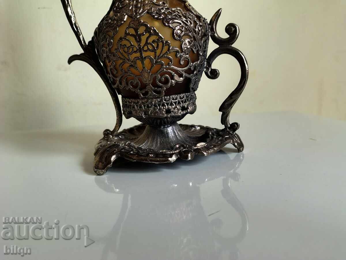 Incredibly Beautiful Vessel With Silver-Plated Ornamentation - 6 Incredibly Beautiful Vessel With Silver-Plated Ornamentation - 6
