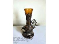 Невероятно Красив Съд Със Посребрена Орнаментика