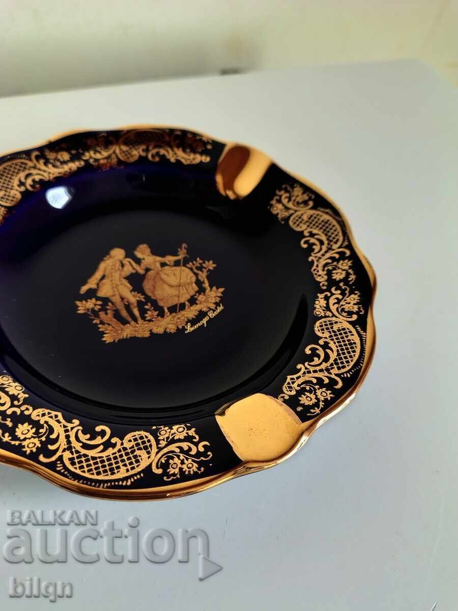 Прекрасен Позлатен 22К Порцеланови Компликт-Лимож - 5