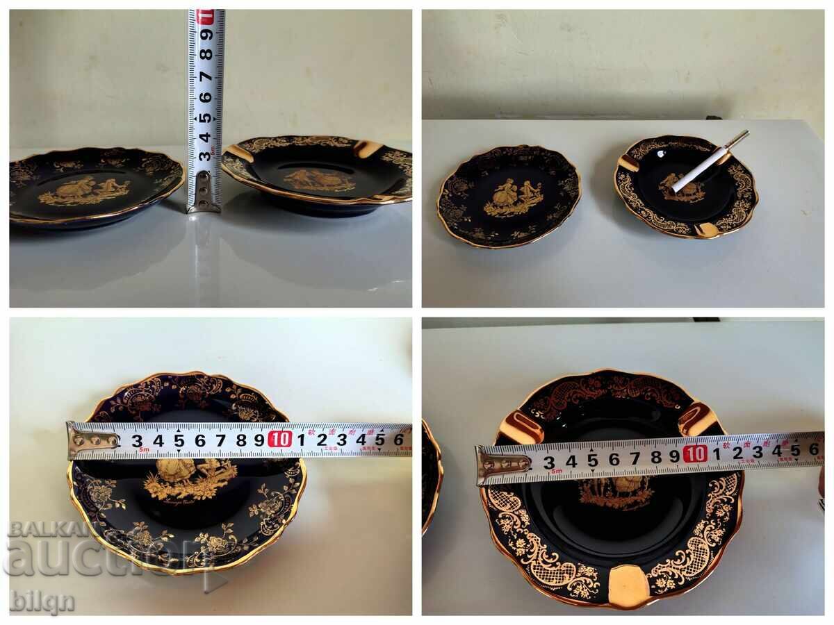 Прекрасен Позлатен 22К Порцеланови Компликт-Лимож - 7