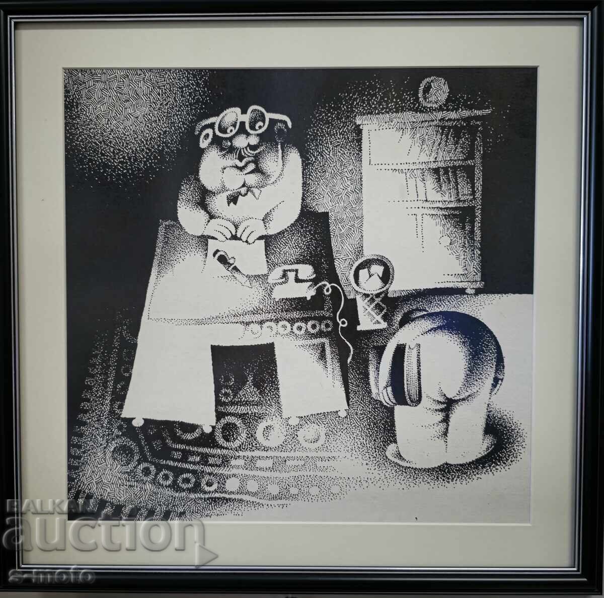 Δημοπρασία Μίλκο Ντίκοφ γραφικά, μικτές τεχνικές καρικατούρα Δημοπρασία Μίλκο Ντίκοφ γραφικά, μικτές τεχνικές καρικατούρα