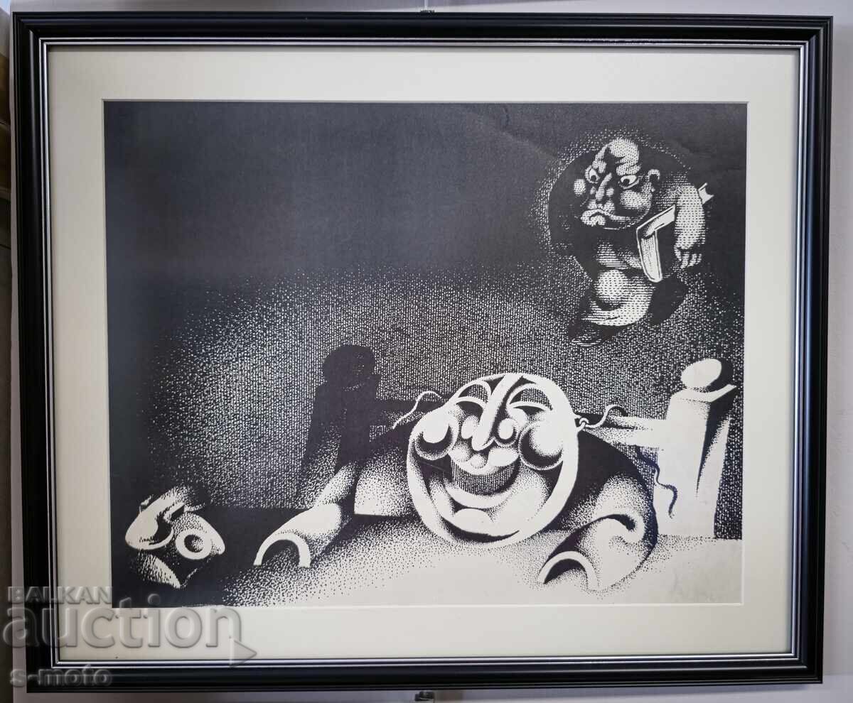 Παράδοση Μίλκο Ντίκοφ γραφικά, μικτές τεχνικές καρικατούρα