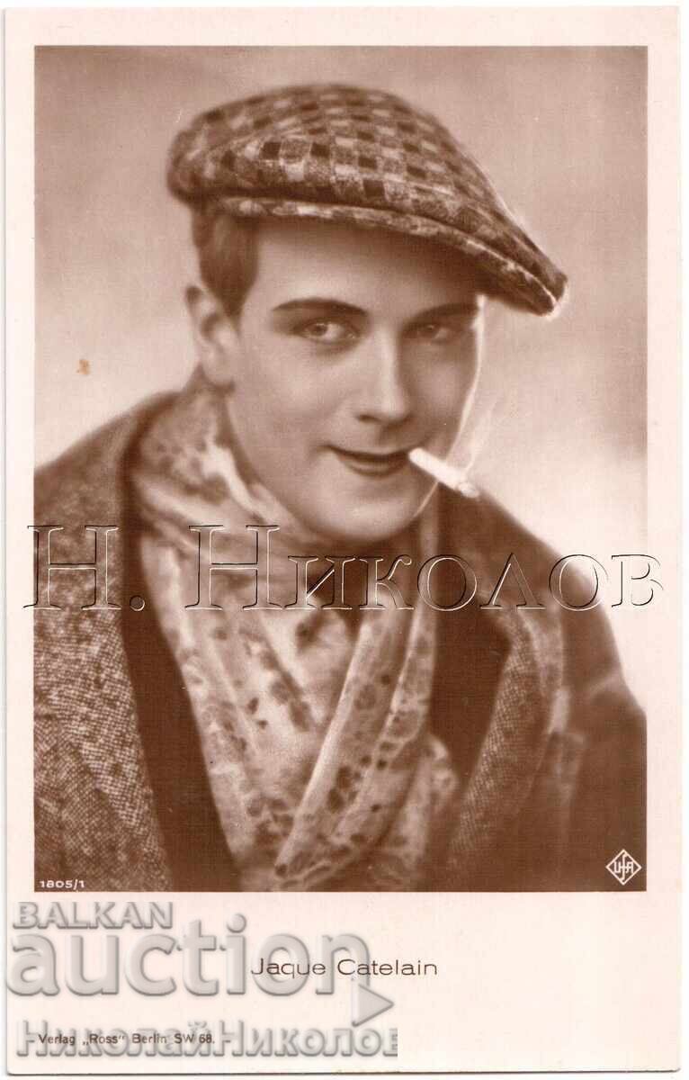 VECHE CARTE POȘTALĂ FILM ARTIST ACTOR JACQUES CATELLAN D704