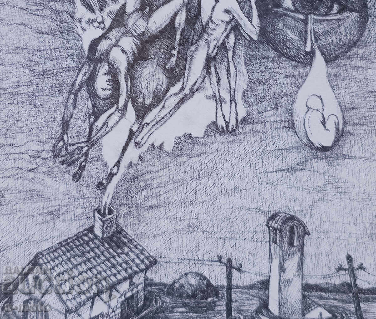 Ishkhan Nigoosyan Drypoint Graphic - 5 Ishkhan Nigoosyan Drypoint Graphic - 5