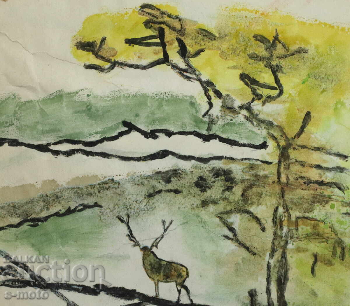 Доставка на Владимир Вичев акварел пейзаж 1963г. Доставка на Владимир Вичев акварел пейзаж 1963г.